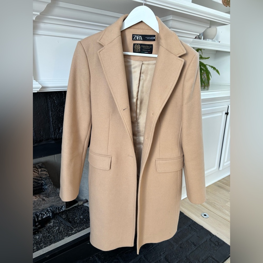 Zara Women's Camel Wool Coat
